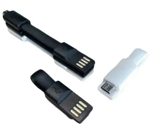 Mikro taşınabilir manyetik düz USB veri şarj cihazı kablosu 9cm manyetik erişte kablosu