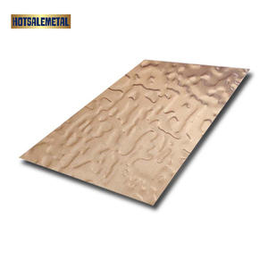 Shotalemetic ss 304 יריעות צבע זהב תקרה קיר מים אדולים מושחמים לוח נירוסטה - Product Image 4