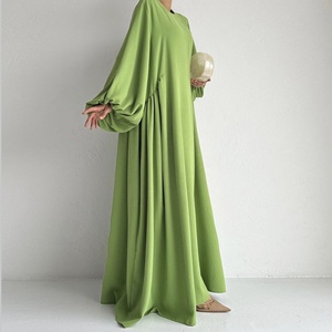 <strong>Custom</strong> Dubai Luxury Modest Kimonos Long Sleeve Nida Closed Abaya Women Muslim <strong>Dress</strong> - Product Image 3