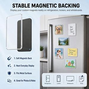 Aimant de réfrigérateur en acrylique magnétique transparent personnalisé pour la décoration de la maison, de la cuisine, les cadeaux et la collection - Product Image 2