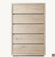 Meubles de chambre à coucher modernes, ensemble de meubles de chambre à coucher, ensemble de commode à 5 tiroirs en chêne de luxe