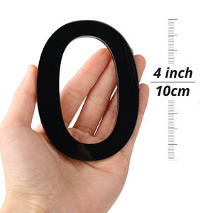 Numéros de maison modernes autocollants de 4 pouces, imperméables et résistants aux intempéries, pour boîte aux lettres, maison, hôtel, chambre, ferme, en acrylique noir - Product Image 2