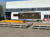 Villa Modulaire Préfabriquée Moderne en Verre, Cabane en Acier Portable de Luxe, Glamping sur la Plage, Station Balnéaire, Hébergement Touristique