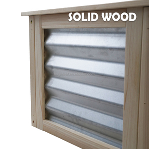 Bac à jardin <span class=keywords><strong>surélevé</strong></span> en métal galvanisé et bois pour une utilisation en extérieur à la maison, facile à assembler pour la culture de fleurs, d'herbes et de légumes - Product Image 3