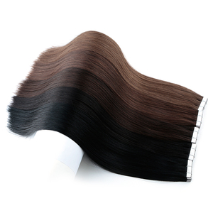 Extensiones de Cabello Remy Ruso de Doble Trama al por Mayor, Estilo Liso Sedoso y Ondulado, con Cinta Invisible para Hombres y Mujeres - Product Image 1