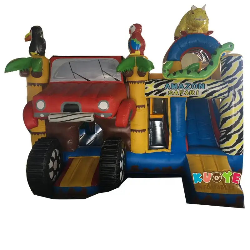 Amazon Safari BOUNCE ปราสาทสไลด์ Inflatable combos สำหรับขาย