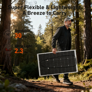 Panel Solar Monocristalino de Silicio Ultrafino y Flexible de 100W con Certificación TUV para una Eficiencia del 23%, Ligero, Impermeable, para Exteriores, RV, Barco, Camioneta - Product Image 3