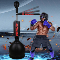 Ballon de Boxe d'Entraînement à la Vitesse et aux Réflexes avec Ressort, Réglable en Hauteur, Équipement de Boxe