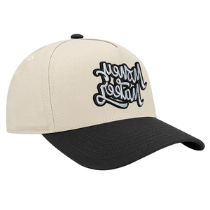 Casquette de baseball 5 panneaux en tissu Dobby avec impression en relief, style urbain, respirante, en coton, qualité supérieure, vente en gros - Product Image 1