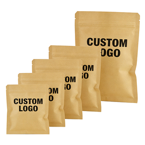 Bolsas Planas Personalizadas con Logotipo, Sellado de 3 Lados, Papel Kraft Metalizado, Forro de Papel de Aluminio, Cierre de Cremallera, <span class=keywords><strong>Sobres</strong></span> para Muestras de Semillas - Product Image 1