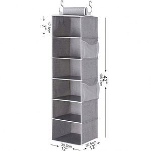 Organisateur de placard suspendu pliable sur mesure, 6 couches, en tissu non tissé - Product Image 3