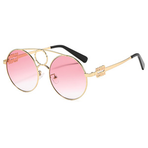 M Brand Oval <b>Sunglasses</b> Full Rim Gradient Lenses UV400 Women Casual <b>Retro</b> Style 2024 - Product Image 4