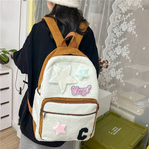 Winter Lamb Wool Nylon <b>Backpack</b> Korean Style Girl's Short Wool Plush <b>Laptop</b> <b>Backpack</b> Winter Japanese Style Girl's Plush - Product Image 1