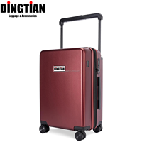Valise trolley en aluminium 20 pouces, bagage à main avec sac anti-poussière, valise de voyage légère pour hommes et femmes, directement de l'usine