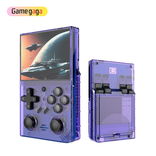 Gamegaga R35 Plus Open Source Retro Handheld Video Game Console 64GB Linux System 3.5 Inch Portable Pocket R36S 3600mAh