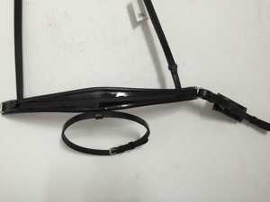 Banda de nariz ecuestre de cuero de paciente de moda de alta calidad, canal vacío, nariz cónica, cierre sueco para montar a caballo - Product Image 6