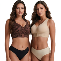 Soutien-gorge sans armatures en gel pour femme TK, couvrance totale, bretelles larges, soutien dorsal, confort quotidien sans coutures, soutien-gorge en gel pour femme