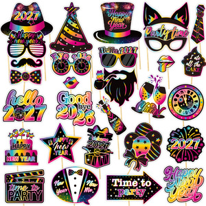 30 pièces de fournitures de fête du Nouvel An 2027, accessoires de photomaton noir et or pour la décoration de la fête du Nouvel An 2027 - Product Image 5