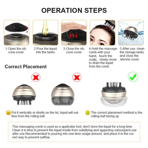 Kimairay Hair Growth Product Anti Hair Loss Massage Scalp Treatment Brush Root Comb Applicator Bottle For Hair Oil