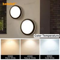 Lampe murale LED ronde, éclairage de terrasse monté au plafond, 20W 30W 40W, capteur micro-ondes, étanche IP65 IK10, éclairage de type bulkhead extérieur SAA