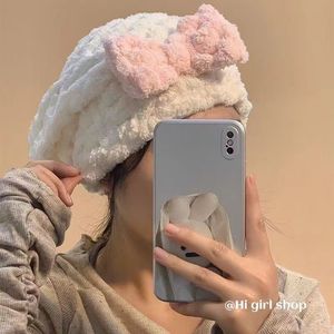 Gorro de ducha de rejilla de nube de princesa, <span class=keywords><strong>toalla</strong></span> de pelo seco en forma de lazo grueso de secado rápido superabsorbente, sin caída de pelo, pañuelo para la cabeza - Product Image 6
