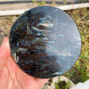 Piedra de Astrofilita al por Mayor, Losa Redonda de Estilo Bohemio, Tendencia de Moda para Decoración del Hogar Única, Regalos Navideños - Product Image 3