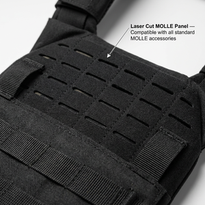 Chaleco Táctico Multicam Negro con Corte Láser MOLLE Ajustable para Entrenamiento y Fitness - Product Image 3
