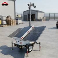 Solar Surveillance Trailer Remote Outdoor Mobile Monitoring System Off Grid Power Supply Customizable