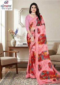 Saris en coton imprimé élégants et tendance pour femmes, style moderne avec un confort premium pour le bureau, le quotidien et les occasions festives - Product Image 4