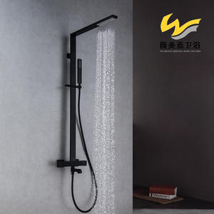 Ensemble de douche thermostatique de luxe exclusif transfrontalier Vimijia avec douchette de plafond carrée et robinet relevable pour salle de bain d'hôtel - Product Image 6
