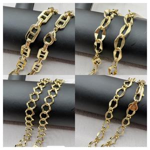 XUPING takı toptan toplu çevre bakır 14K altın kaplama moda Hip Hop kişiselleştirilmiş küba halat zincir kolye - Product Image 3