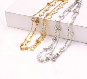 थोक स्टेनलेस स्टील पायल 18k महिलाओं के गुलाब सोना चढ़ाया डबल-परत समुद्र तट सरल बोहेमियन टखने - Product Image 6