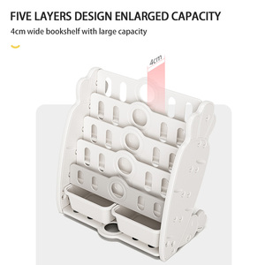 Étagère multifonctionnelle sur le thème des radis, armoire d'angle mobile en plastique pour bébé, armoire de rangement pour jouets pour enfants - Product Image 3
