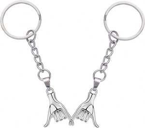 BFF Pinky <span class=keywords><strong>Promise</strong></span> Keychainアニバーサリーカップルマッチングキーリングギフト彼のガールフレンド彼女の誕生日クリスマスギフト - Product Image 6