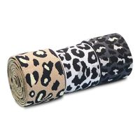 Bán Buôn Cheetah Tiger In Gấp Trên Con Báo Đàn Hồi FOE Ribbon Đàn Hồi Tóc Ban Nhạc Webbing DIY Tóc Mũ Nón