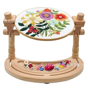 Desktop wooden cross-stitch <b>frame</b>, adjustable beech wood cross-stitch tools, needle and thread <b>frame</b>, fixing bracket, <b>clamping</b> - Product Image 5