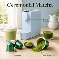 Capsules d'Espresso Matcha Riches en Umami, Dosettes de Latte au Thé Vert Équilibré, Machine à Café Monodose, Vente en Gros