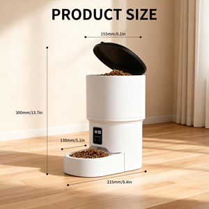 Pet Automatic Feeder 4L <b>Smart</b> Eco-Friendly Chargeable Bottle Removable Modern <b>Remote</b> <b>Control</b> Quantitative Feeding Cats Dogs - Product Image 3