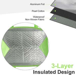 Food Delivery Non Woven Thermal Cake Carrying Bags Reusable Outdoor Grocery Insulated Bags Small Camping Cooler Bag With Zipper - Product Image 5