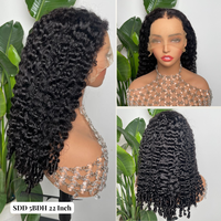 Perruque frontale en dentelle 13x4 en gros, perruque bouclée à ondulations profondes avec racine des cheveux pré-épilée et pointes bouclées en spirale, perruques en cheveux humains pour femmes noires