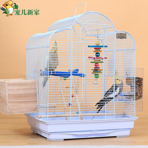 Petite cage à oiseaux pour perruches, perroquets, tourtereaux, perruchons, pinsons, canaris, cage en métal pour perroquets pour la maison, <span class=keywords><strong>cages</strong></span> de reproduction pour perruches - Product Image 2