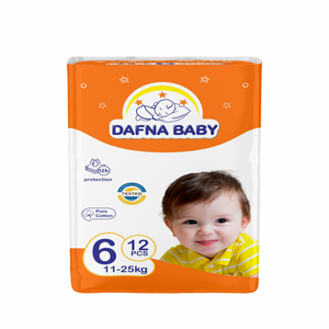 Couches pour bébé Dafna de haute qualité, extra grandes, taille 6, mini paquet de 12, super absorbantes, film PE, directement de l'usine - Product Image 1