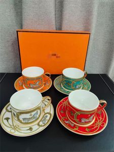 Coffret cadeau de tasses et soucoupes à café de luxe pour salon, best-seller - Product Image 3