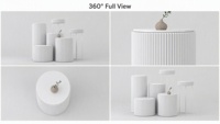 Ensemble de présentoirs texturés modernes sur mesure, supports de présentation multi-tailles pour magasins de détail, boutiques et salles d'exposition