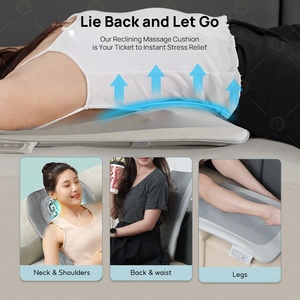 Masajeador de espalda completo recargable para caminar, rodillo de amasado 4D, asiento Lumbar de calefacción, cojín de masaje ultrafino - Product Image 4