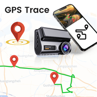 Caméra de tableau de bord double objectif 4K avant et arrière, vision nocturne, WiFi, GPS, contrôle par application, enregistreur vidéo de voiture