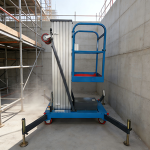 Plateforme élévatrice aérienne avec dimensions totales de 1,36 x 0,90 x 2,1 m, hauteur de travail de 11,7 m, cylindre de 1900 mm et tube d'entretoise de 40 x 80 x 3 mm - Product Image 1