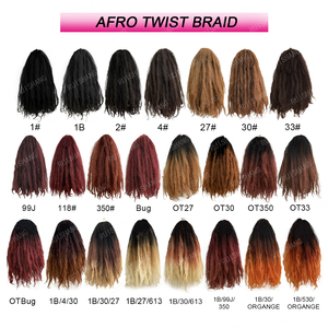 Offre Spéciale 100g Springy <span class=keywords><strong>Afro</strong></span> Kinky Curly Cheveux En Vrac 18 "Crochet Tresse Pré-peluché Extensions Synthétiques Kinky Marley Tressage Cheveux - Product Image 2