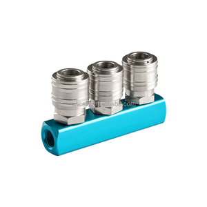 Neue SF PF SM PM Deutscher Typ Kohlenstoffs tahl Verchromte pneumatische Schnell kupplung Luft schlauch kupplung Euro Serie 2 Wege 3 Wege 4 Wege - Product Image 5