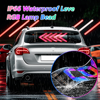 Accesorios para Coche Pantalla LED Flexible Programable por USB Luz de Ojo de Diablo para Camión Lámpara de Ojo Colorida Pantalla Suave para Ventana de Coche